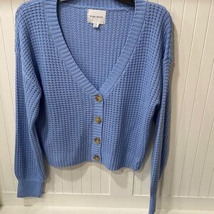 Pink Rose Women's Light Blue Cardigan